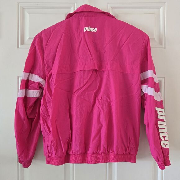 Prince Jacket Girls Size 10/12 Pink Track Jacket Full Zip Baseline Windbreaker - Picture 7 of 9